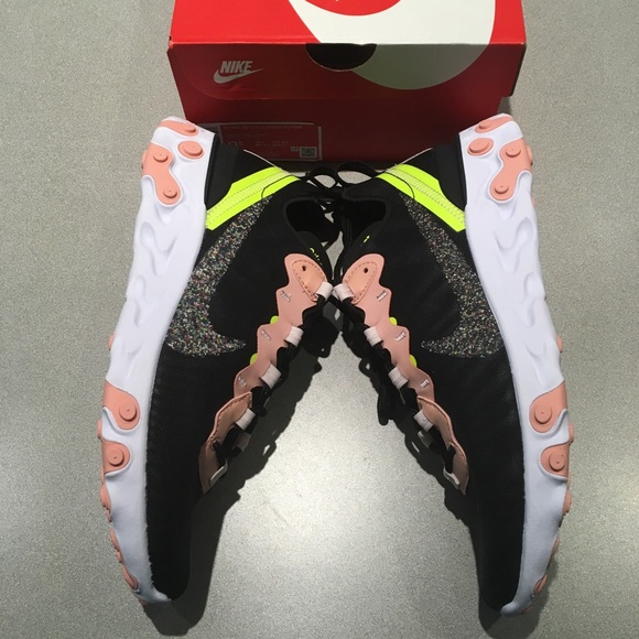 Nike React Element 55 PRM Sneaker Black/ Pink NIB - Picture 7 of 8